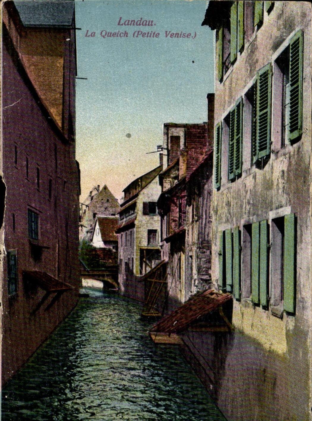 Landau. La Queich (Petite Venise.) — vue du canal — éditeur non identifié, n° de série non visible - Anverso