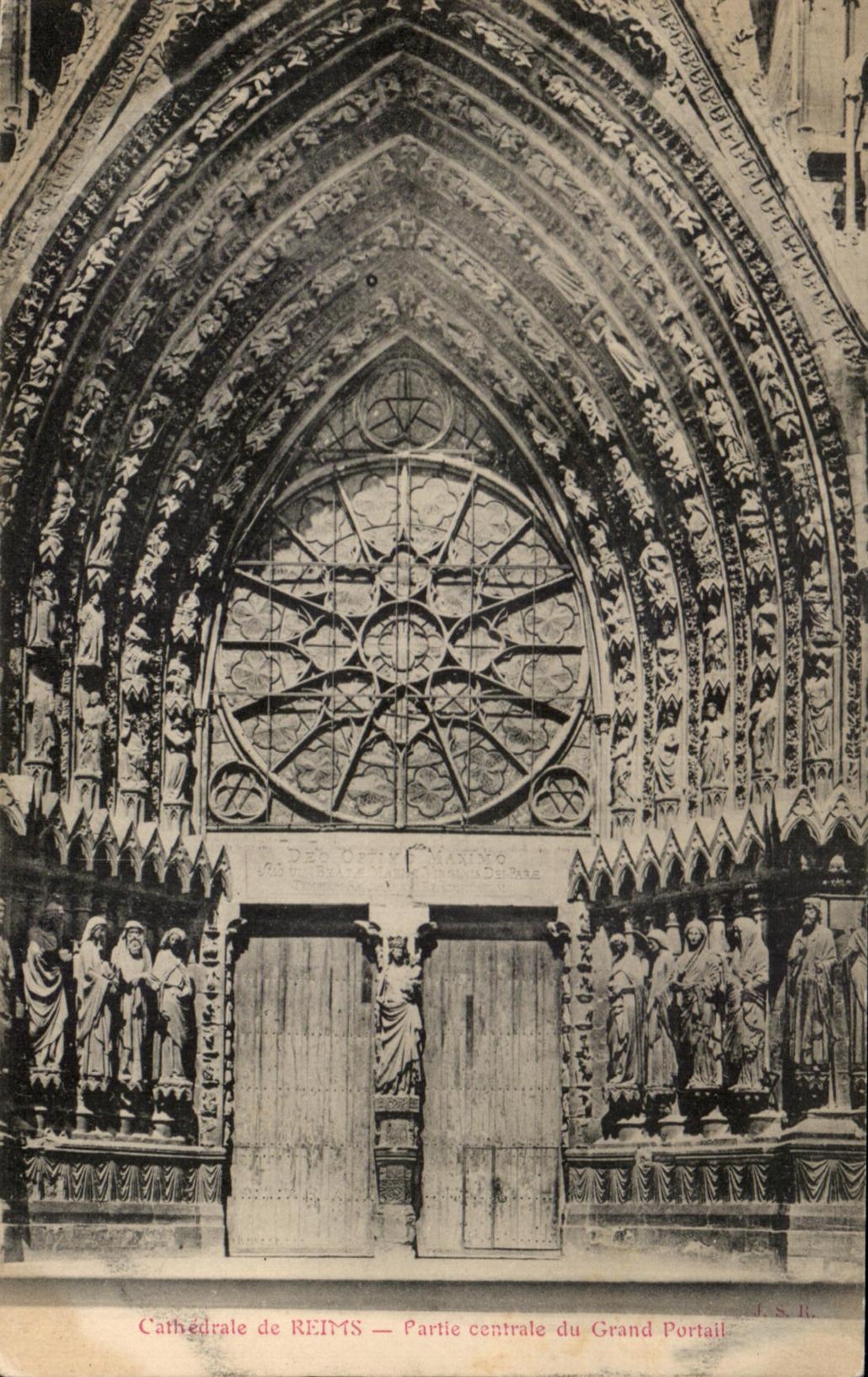 Cathédrale de REIMS — Partie centrale du Grand Portail — J.S. 16
