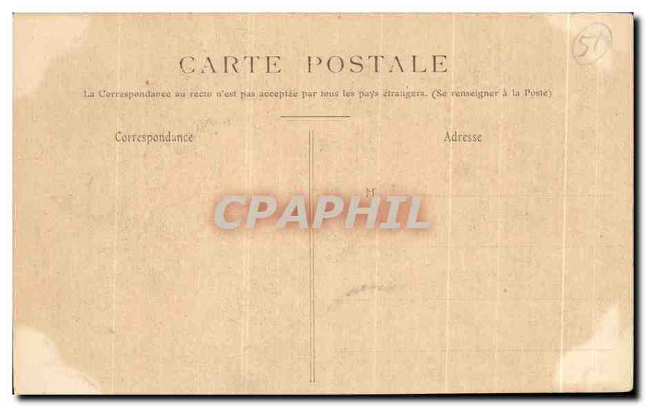 CPA Reims La Grande Nef — Rückseite