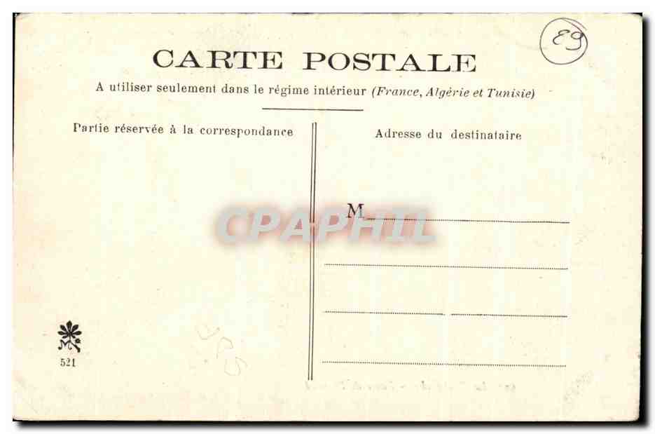 La Bretauche - Fosse de Frévent — éditeur non identifié, n° de série 521 — Verso