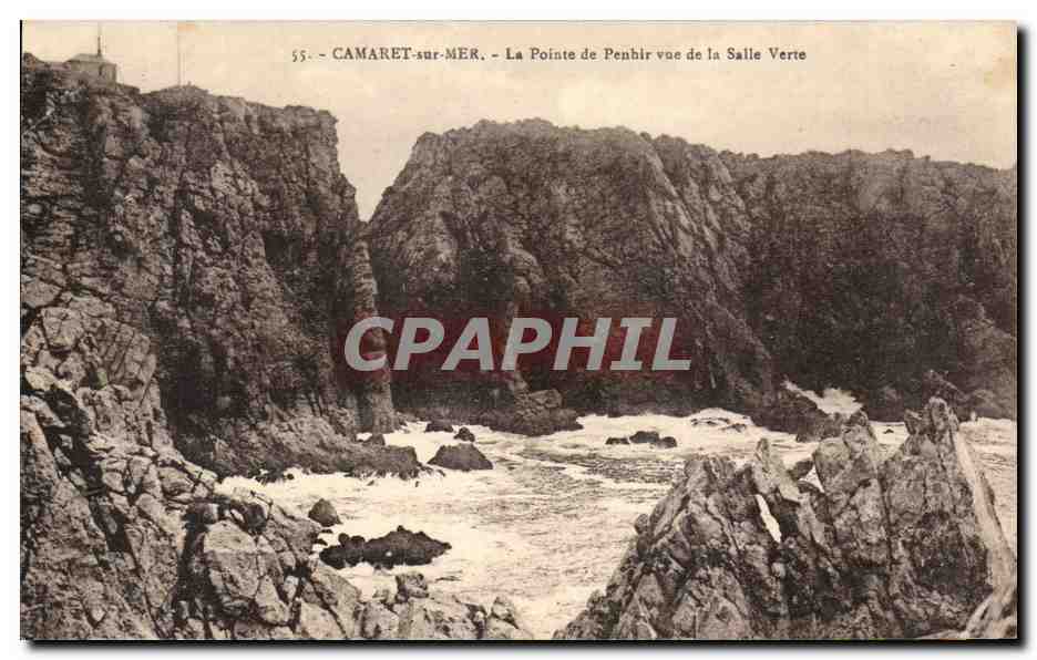 CPA Camaret sur Mer Pointe de Penhir Vue de la Salle Verte