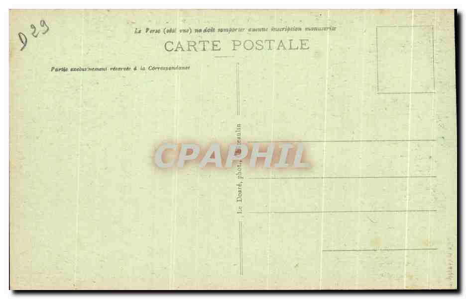 CPA Camaret sur Mer Rochers Festonnes a la Pointe de Penhir — Rückseite