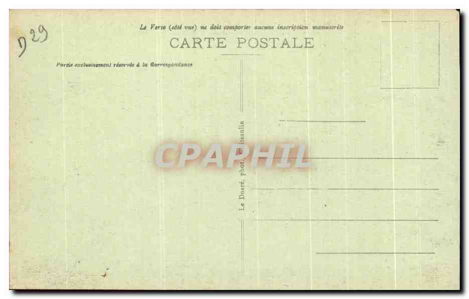 CPA Camaret sur Mer Pointe de Penhir les Tas de Pois Vus de la Salle Verte  — Rückseite