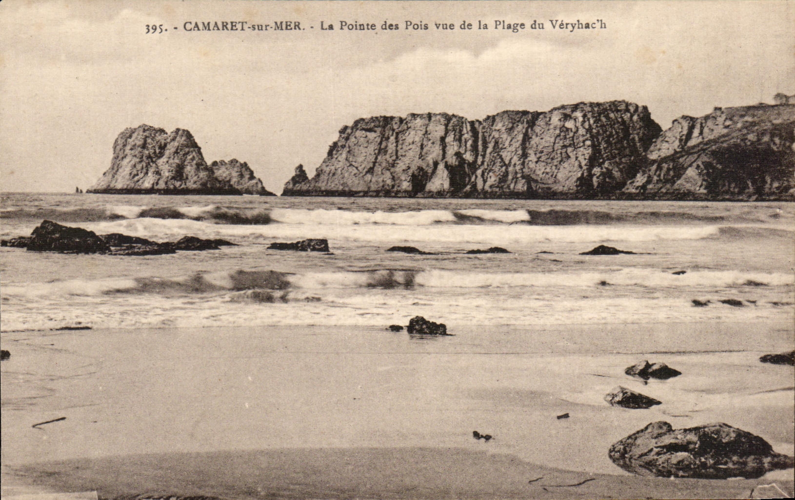CPA Camaret sur Mer Pointe de Pois vue de la Plage du Veryhac