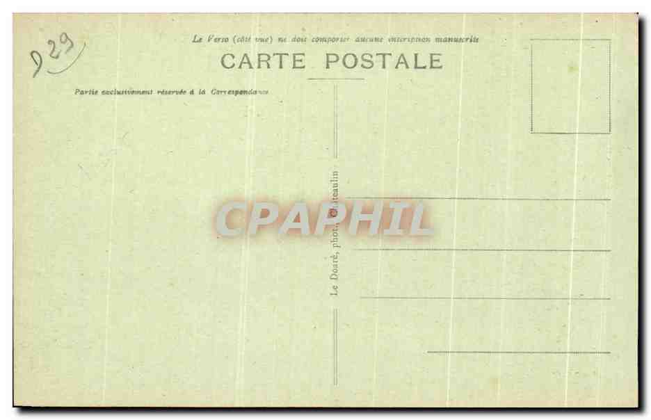 CPA Camaret sur Mer Pointe de Pois vue de la Plage du Veryhac — Rückseite