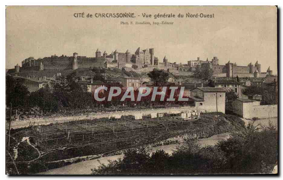 CPA Cite De Carcassonne Vue generale du Nord Dame