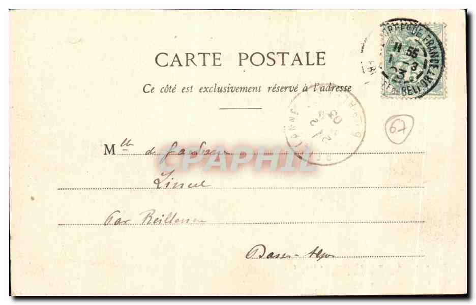 CPA La vallee Sewen et le Reservoir de l'Alfeld vus du Ballon d'Alsace — Rückseite