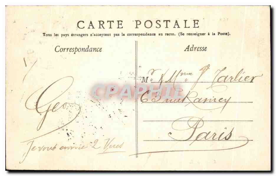 CPA Lille Rue de Turenne — Verso
