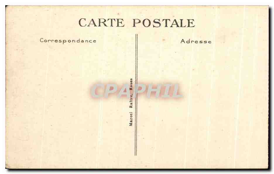 CPA Rouen Place Carnot vue des Quais et du Pont Boieldieu — Verso