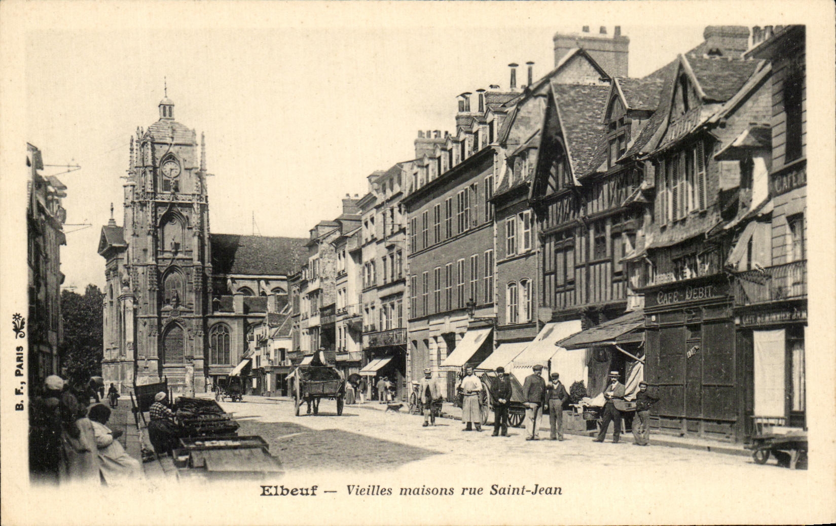 CPA Elbeuf Vieilles Maisons rue Saint Jean