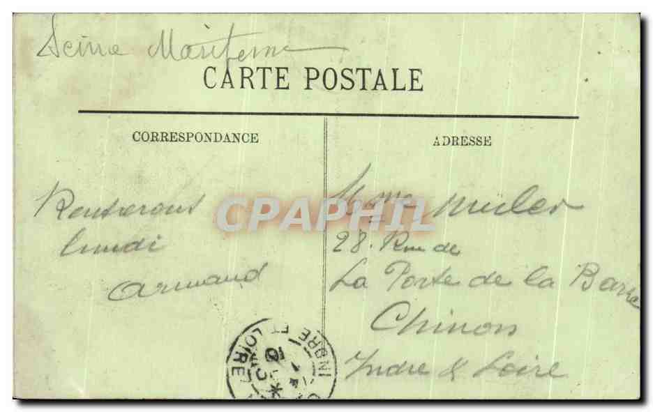 CPA Le Havre Le Casino Marie Christine et les Jardins — Rückseite