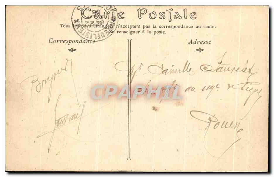 CPA Lisieux La Rue Pont Mortain — Verso