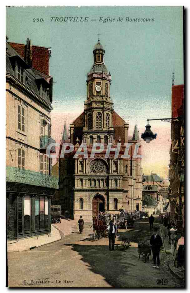 CPA Trouville Eglise de Bonsecours