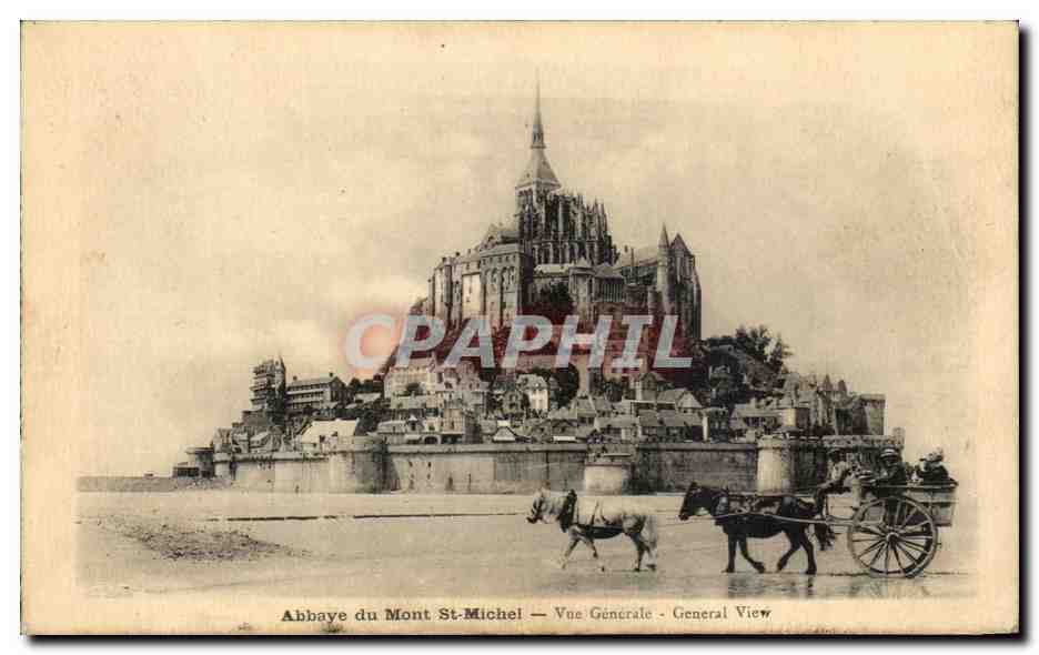 CPA Abbaye du Mont St Michel Vue Generale General View