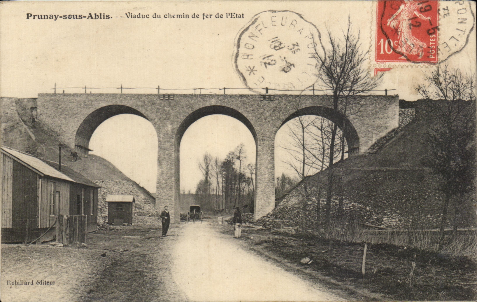 CPA Prrunay sous Ablis Viadue du Chemin de fer de l'Etat