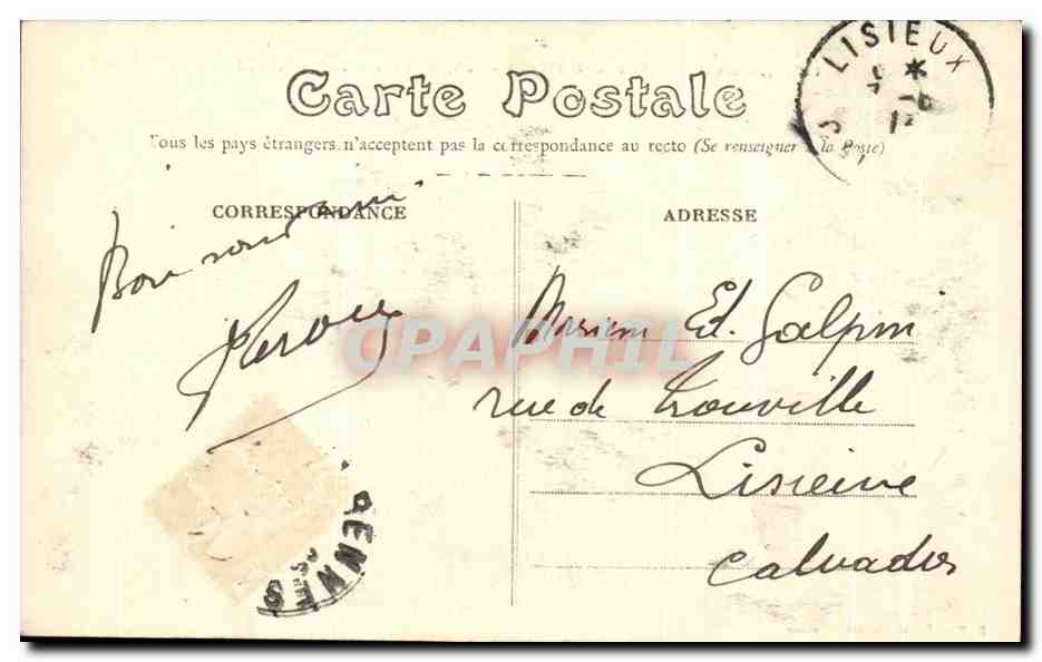 Rennes — La Place de la Mission, Le Quai de la Prévalaye et le Mail — Éditeur E. Mary-Roussale, n°1203 — Rückseite