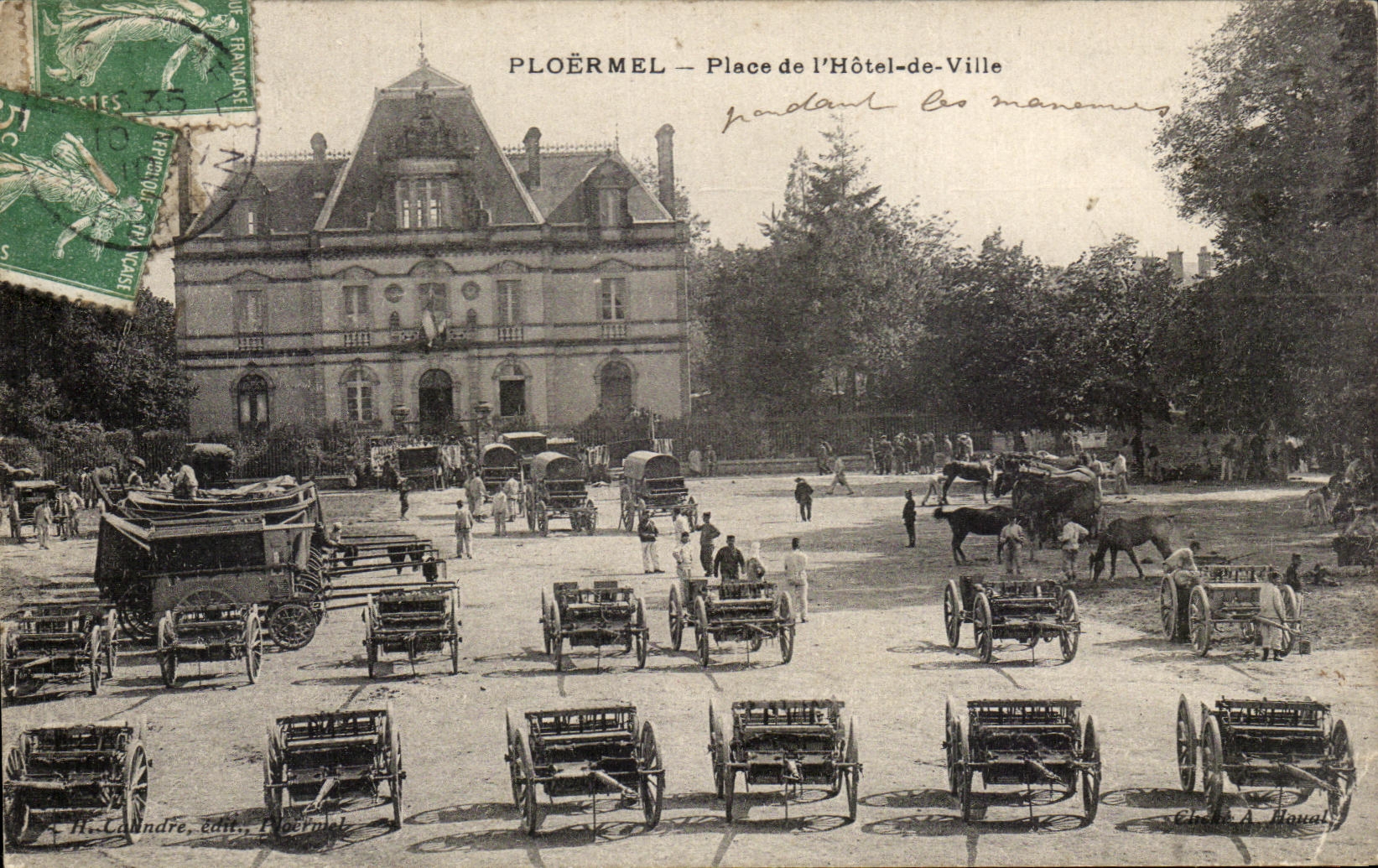 Ploërmel — Place de l'Hôtel-de-Ville — H. Gaudré, Verleger, Ploërmel