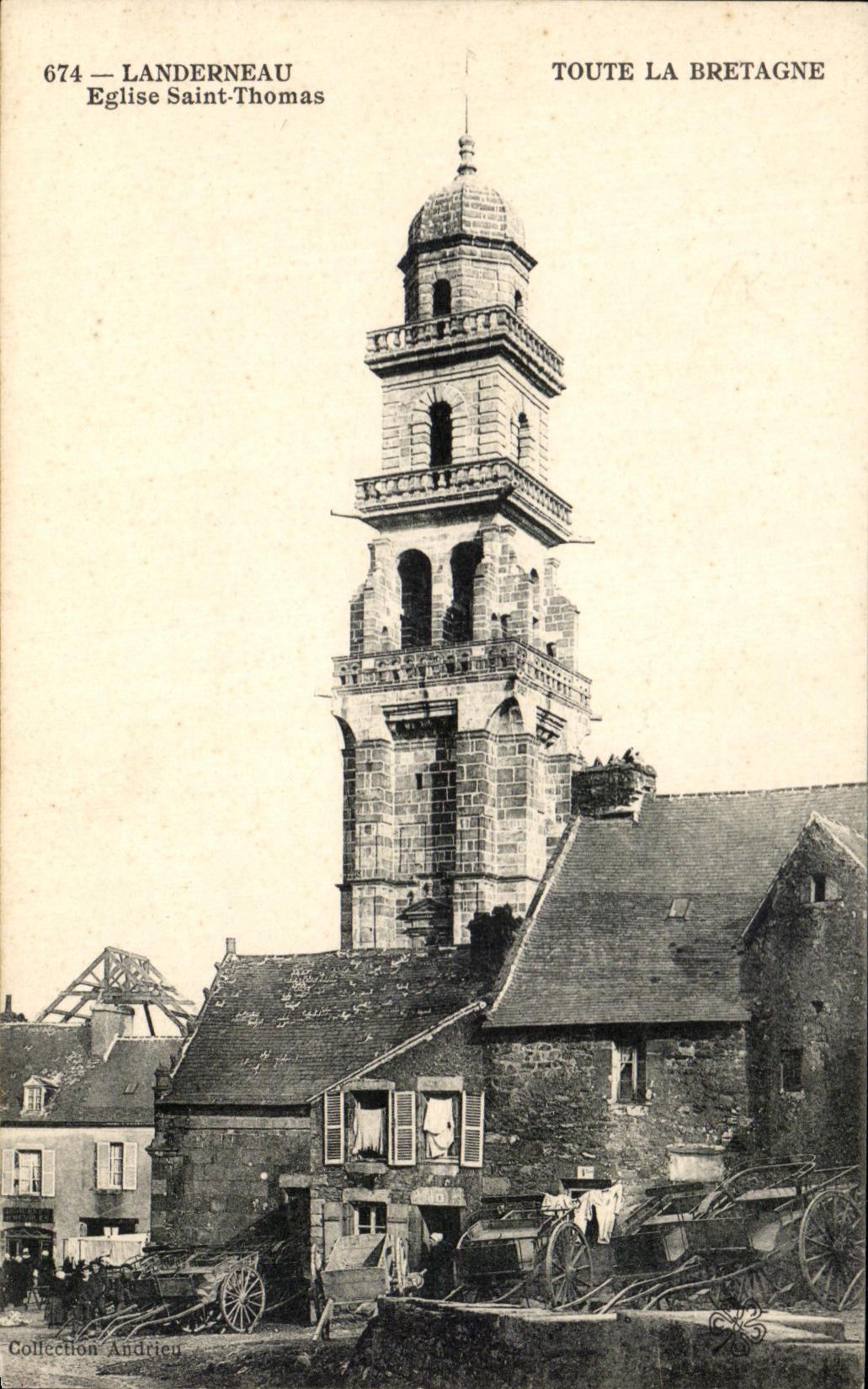 CPA Landerneau Eglise Saint Thomas Toute La bretagne