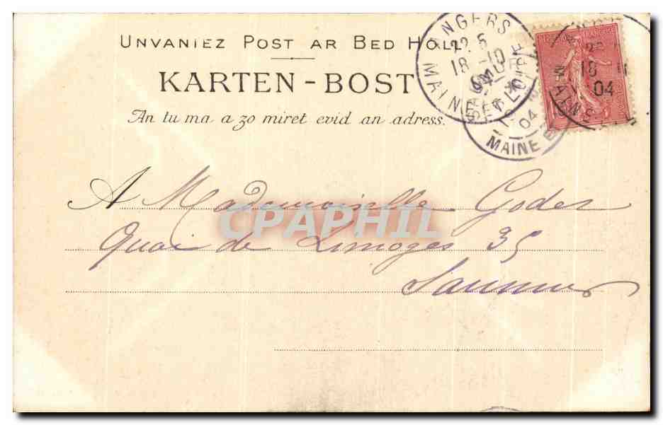 CPA Brest La Porte Foy — Rückseite
