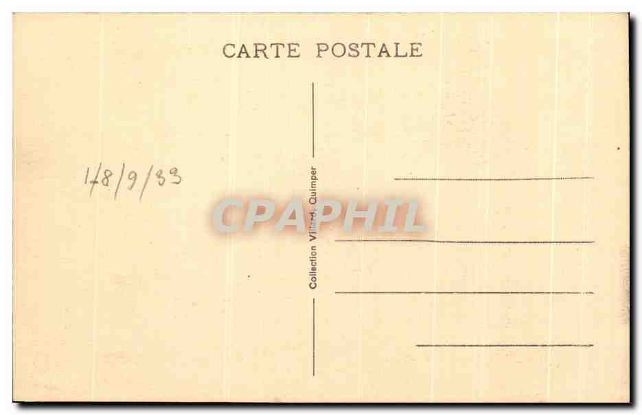 CPA Quimper L'Eglise de Notre Dame de Locmaria — Rückseite