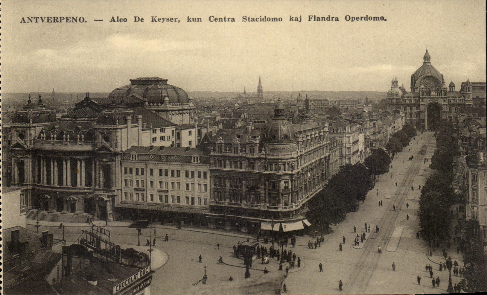 CPA Antverpeno Aleo De Keyer Centra Stacidomo Kaj Flandra Operdomo
