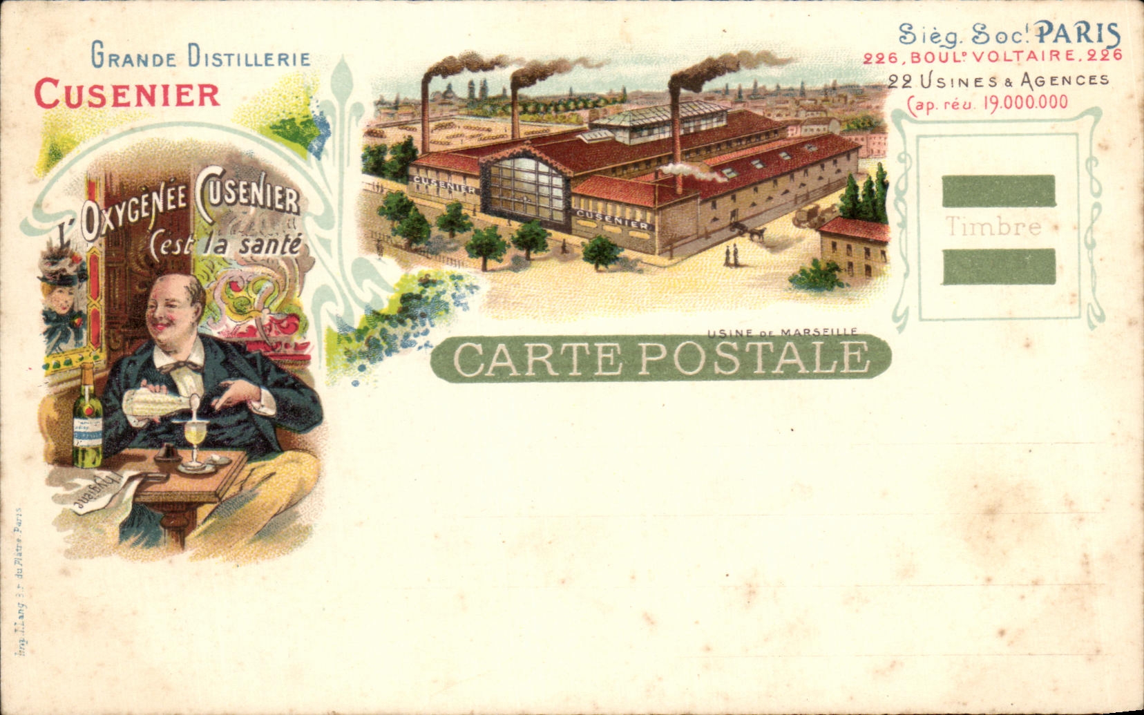 Usine de Marseille — Grande Distillerie Cusenier — éditeur T. Lamy, Paris