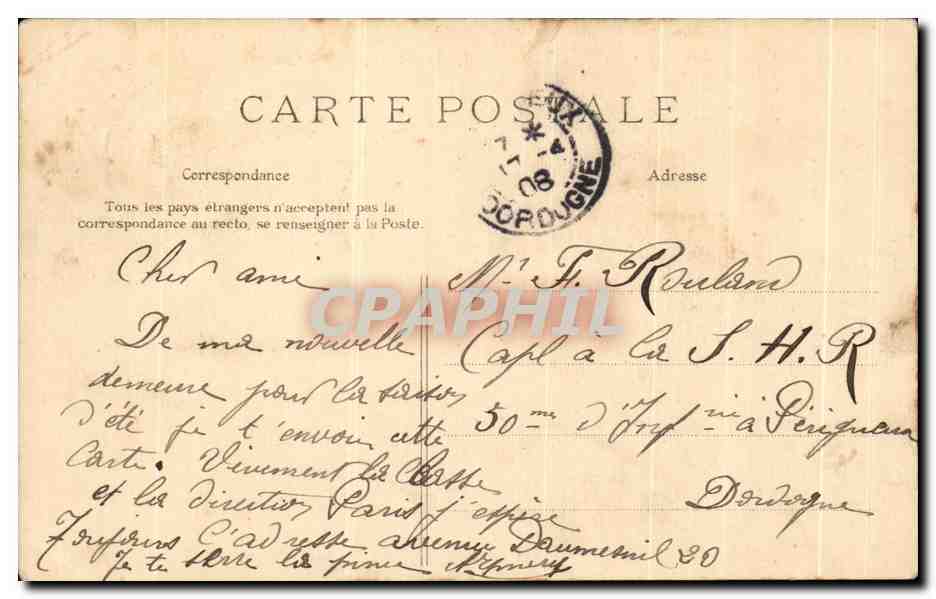 CPA Montgeron Entree du Chateau Enfants — Rückseite