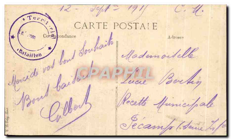 CPA Villeneuve st Denis Pavillon du Garde Chasse — Rückseite
