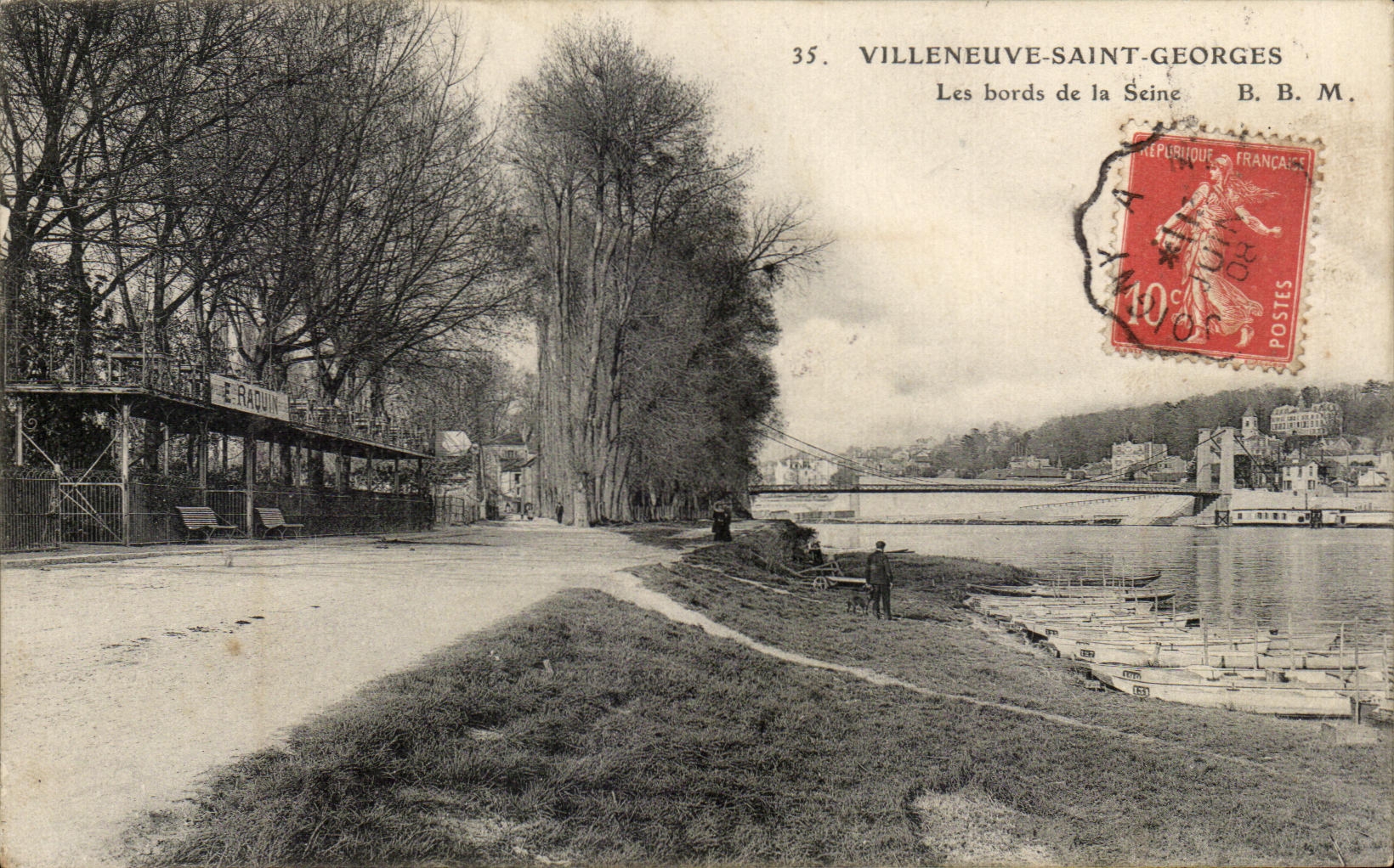 CPA Villeneuve Saint Georges Les Bords de la Seine Raquin