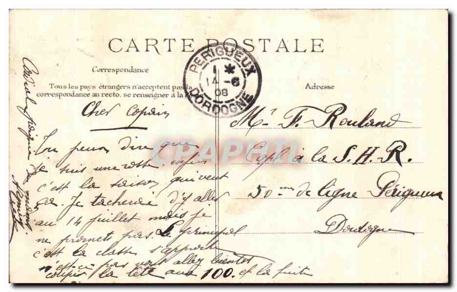 CPA Villeneuve Saint Georges Les Bords de la Seine Raquin — Rückseite