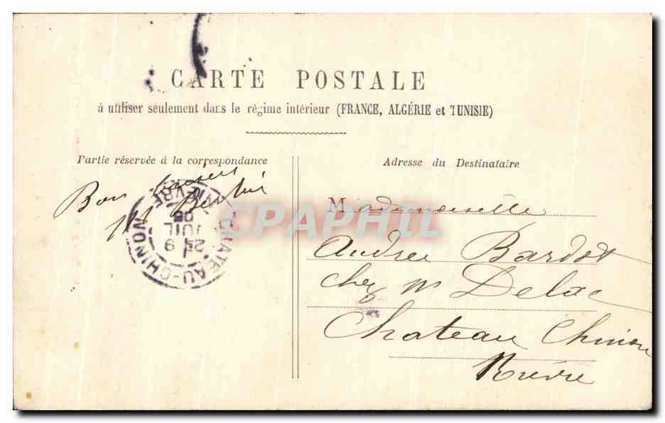 CPA Paris Arrivee d'un train a la Gare de Lyon — Rückseite