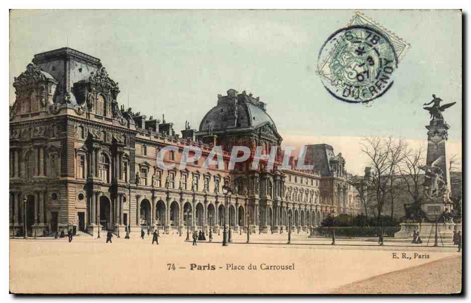 CPA Paris Place du Carrousel Louvre