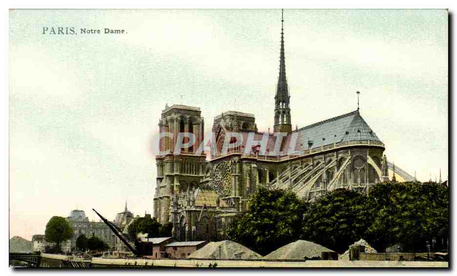 CPA Paris Notre Dame (carte toilee)
