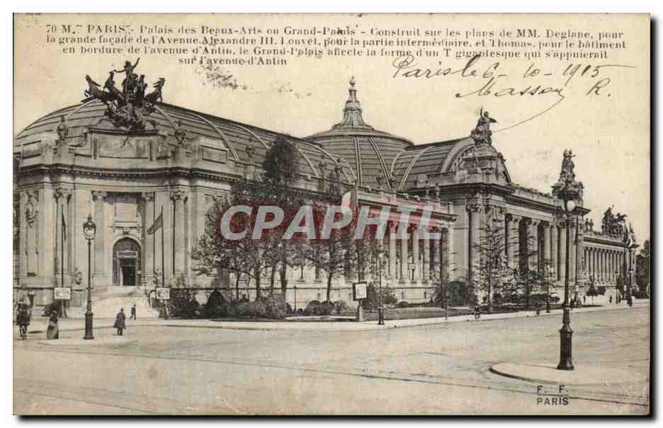 CPA Paris Palais des Beaux Arts et Grand palais 