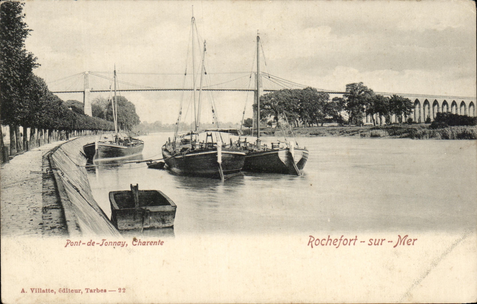 CPA Rochefort Sur Mer Porte De Tonnay Charente Bateaux 