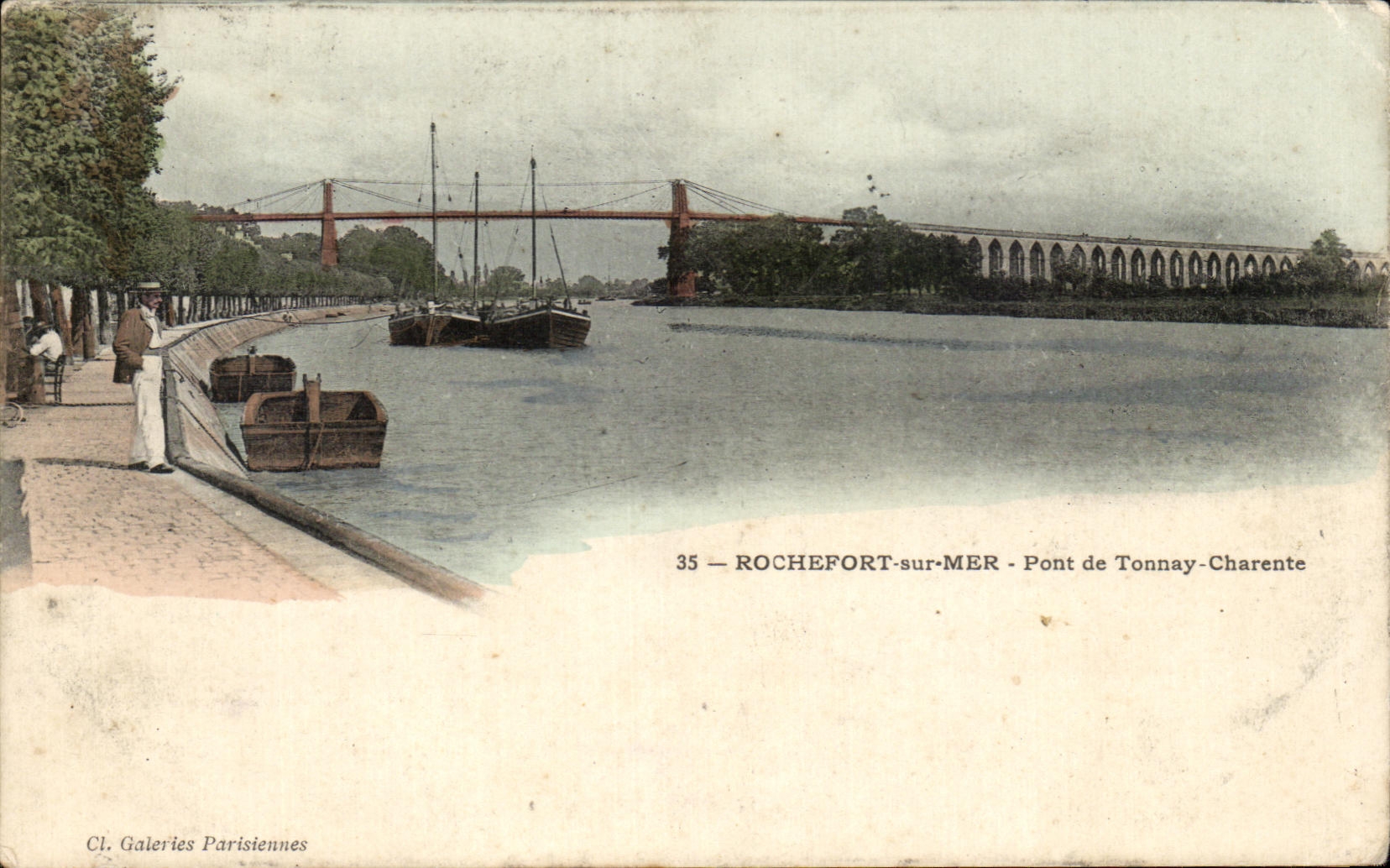 CPA Rochefort Sur Mer Pont De Tonnay Charente