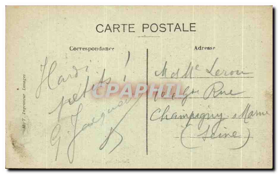 CPA Correze Bort Un Coin des Orgues  — Rückseite