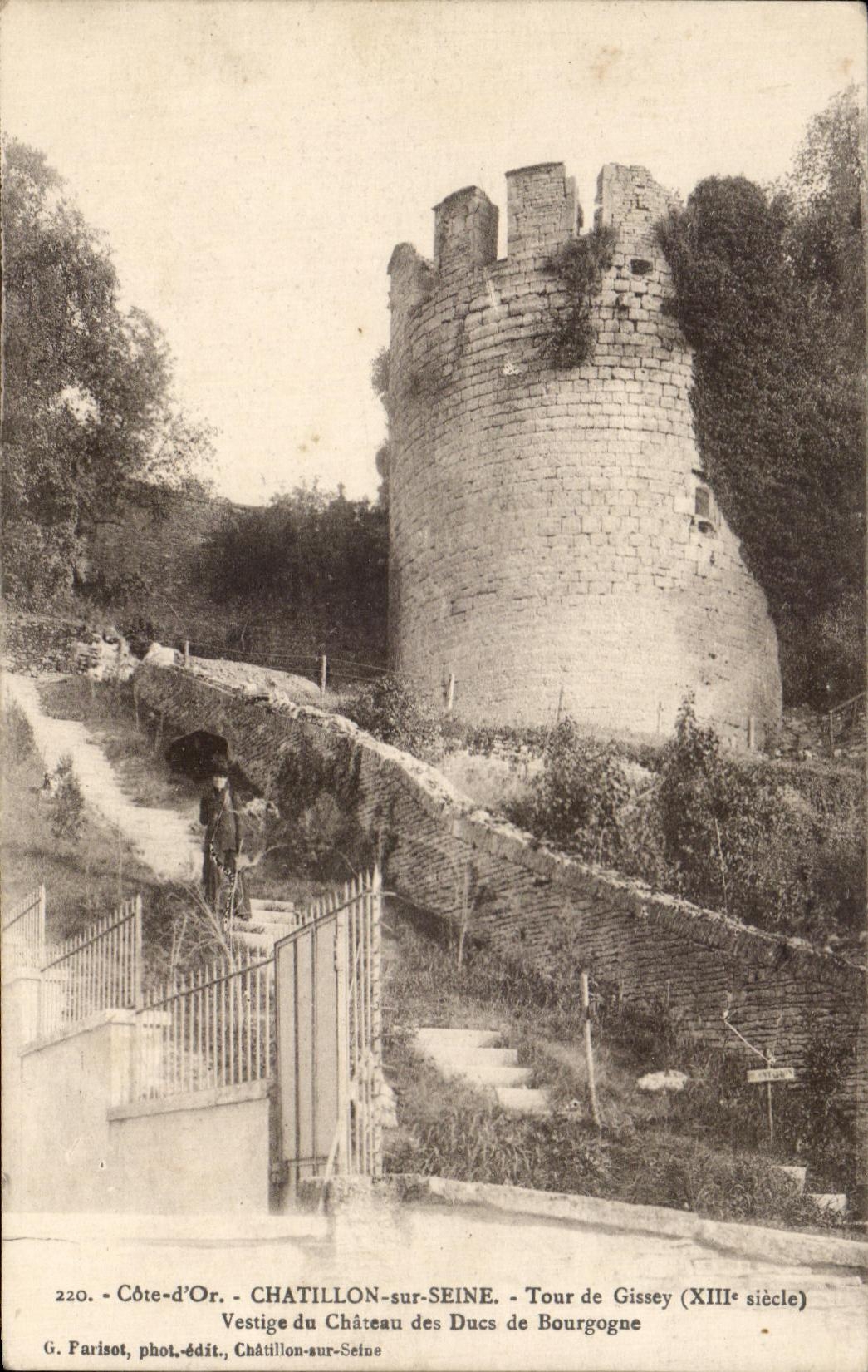 CPA Cote D'Or ChatillonSur Seine Tour De Gissey