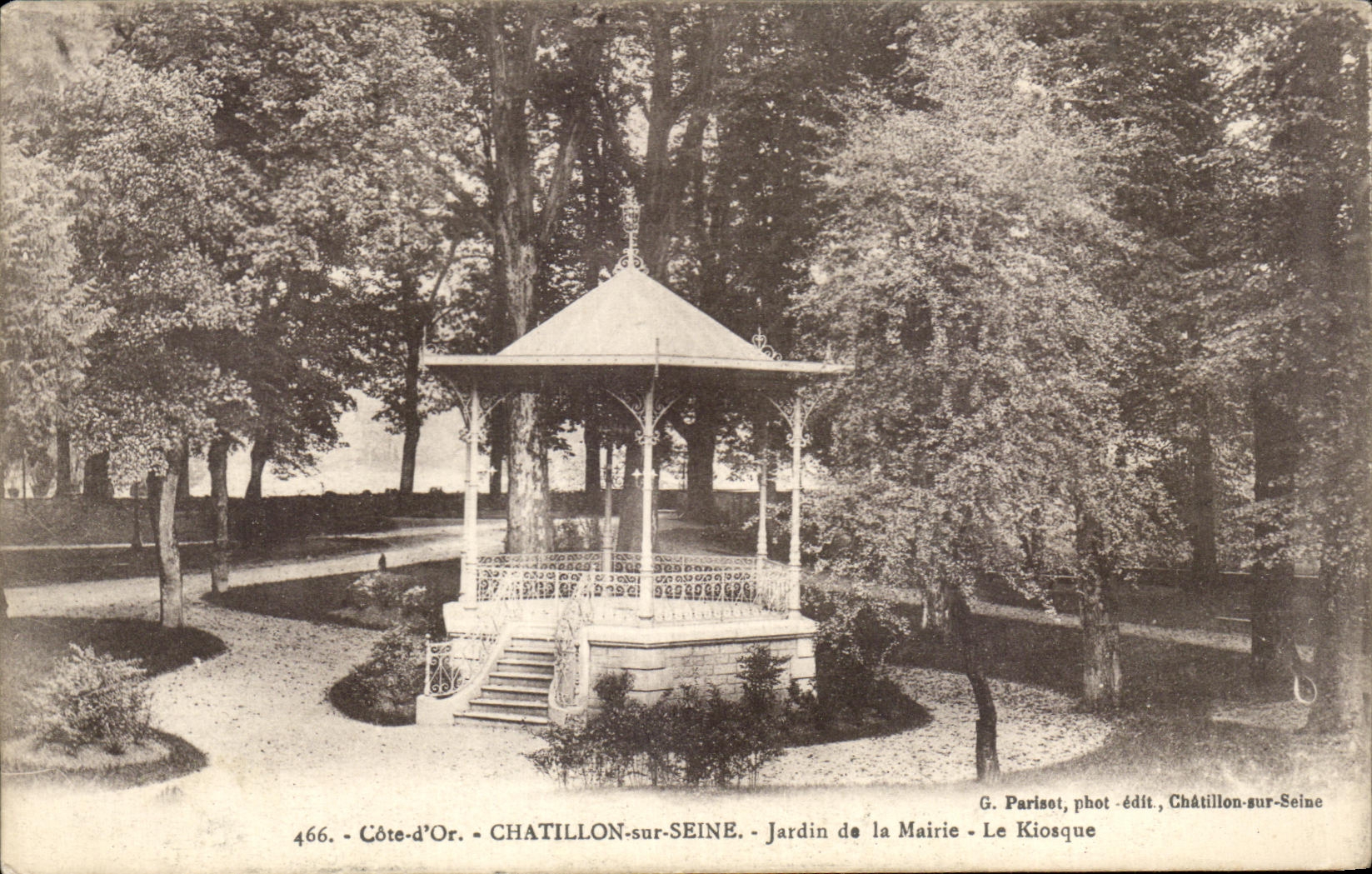 CPA Cote D'Or Chatillon Sur Seine JArdin De La Mairie