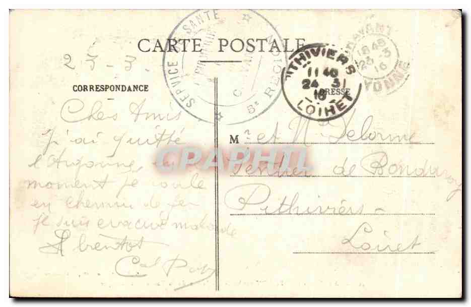 CPA Cote D'Or Chatillon Sur Seine JArdin De La Mairie — Rückseite