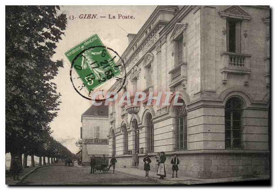 Gien — La Poste — Éditeur : C. Billard, n°43
