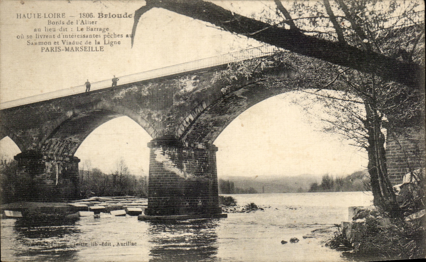 CPA Haute Loire Brioude Bords de l'Allier au lieu dit Le Barrage 