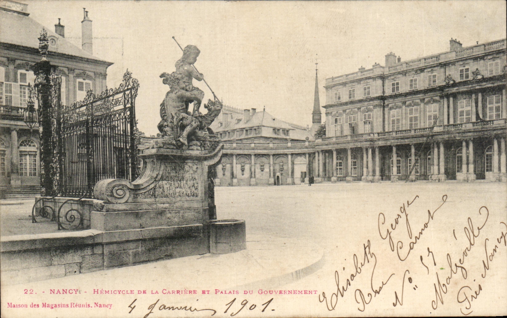 CPA Nancy Hrmicycle De La Carriere Palais du Gouvernement