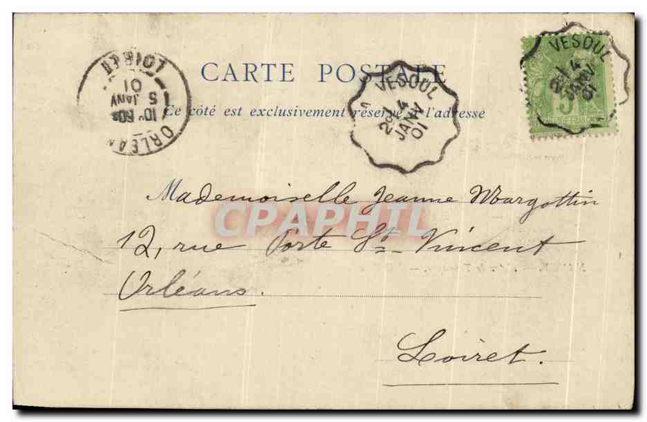 CPA Nancy L'Are De Triomphe — Verso