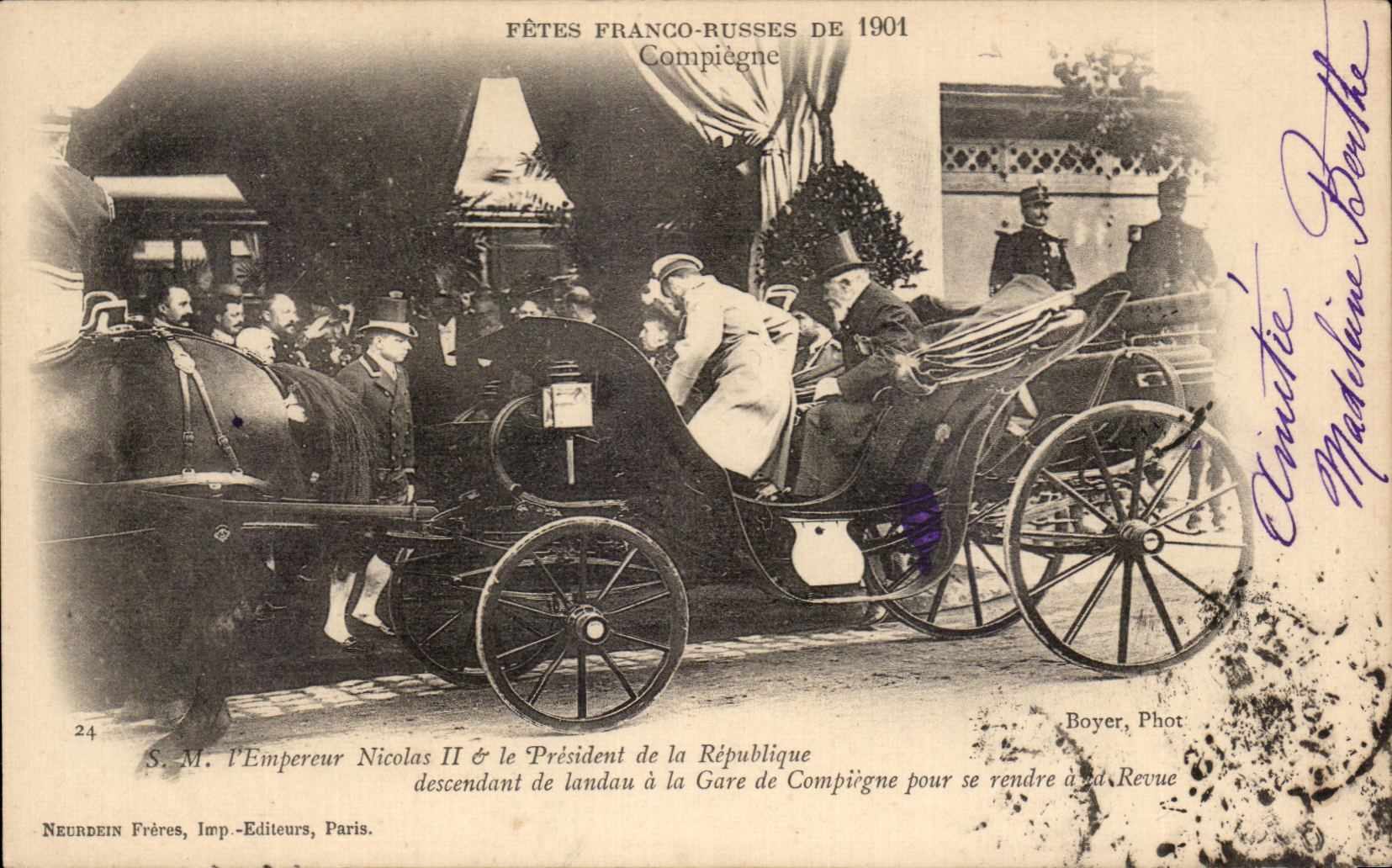 Fêtes Franco-Russes de 1901 — Compiègne — Boyer, Phot.