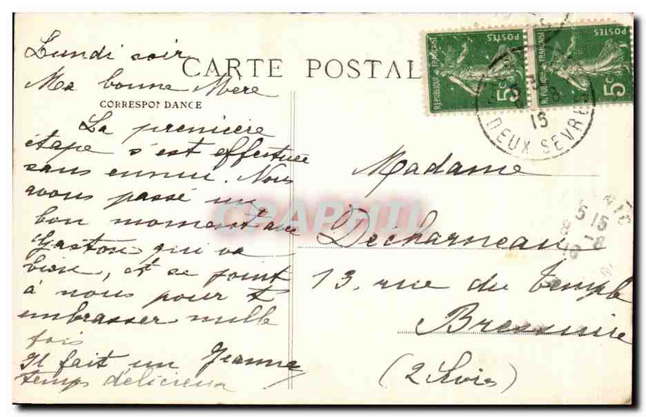 CPA Pornic Le port pris De La Promenade De Gourmalon Bateau — Rückseite
