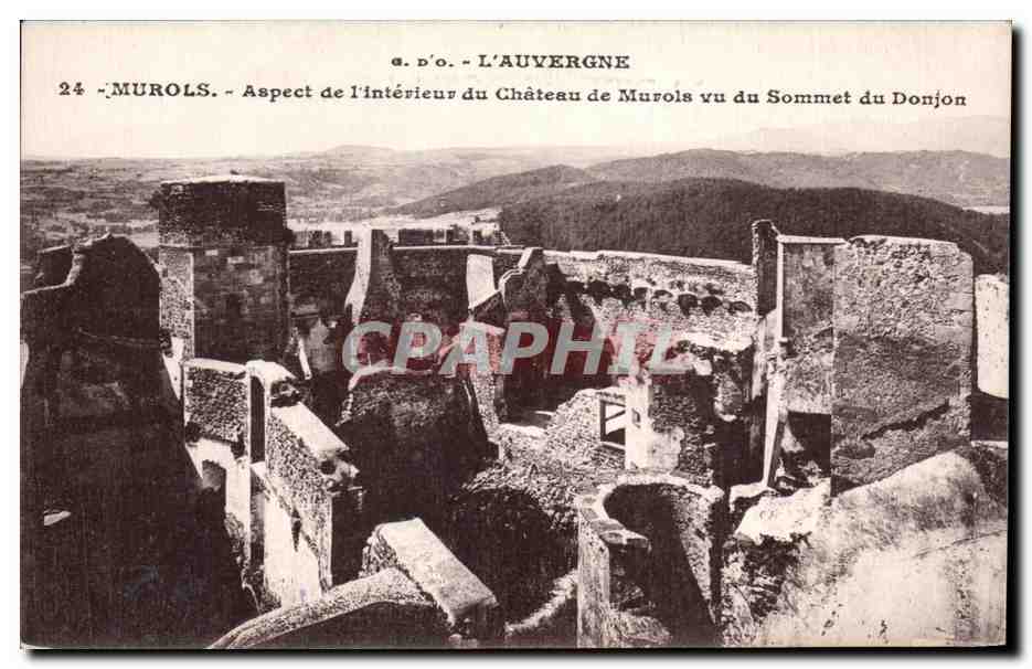 CPA L'Auvergne Murols Aspect De l'Interieu Du Chateau De Muvols Vu Du Sommet Du Donjon
