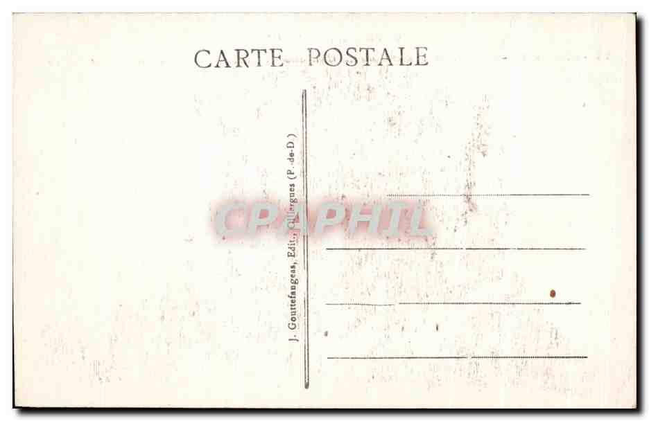 CPA L'Auvergne Murols Aspect De l'Interieu Du Chateau De Muvols Vu Du Sommet Du Donjon — Rückseite
