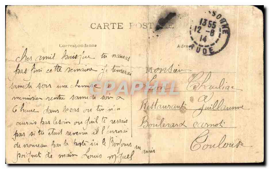 CPA Tour et de la Justice — Rückseite