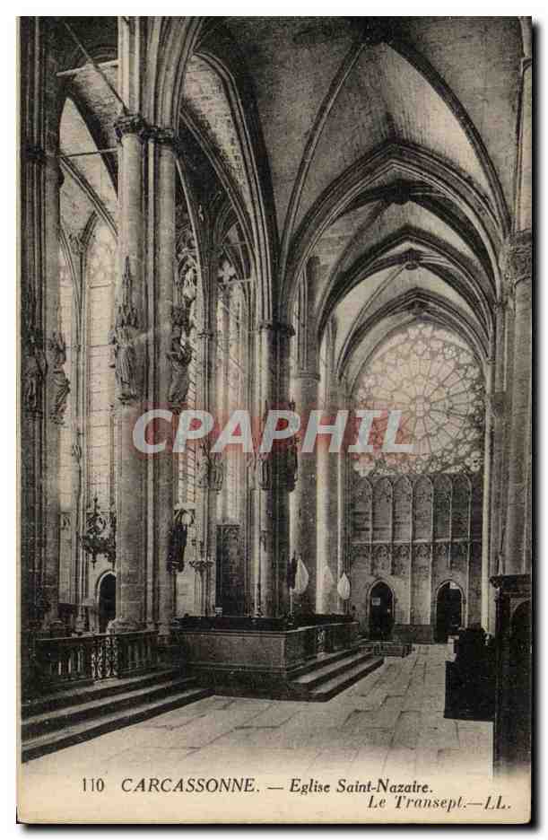 CPA Carcassonne Eglise Saint Nazaire Le transept